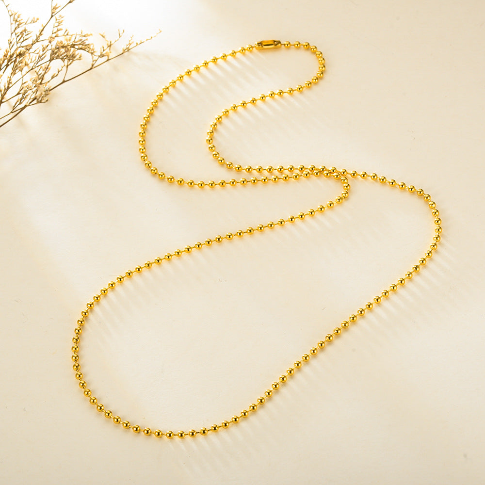 Steel Ball Chain Round Beads Material Necklaces