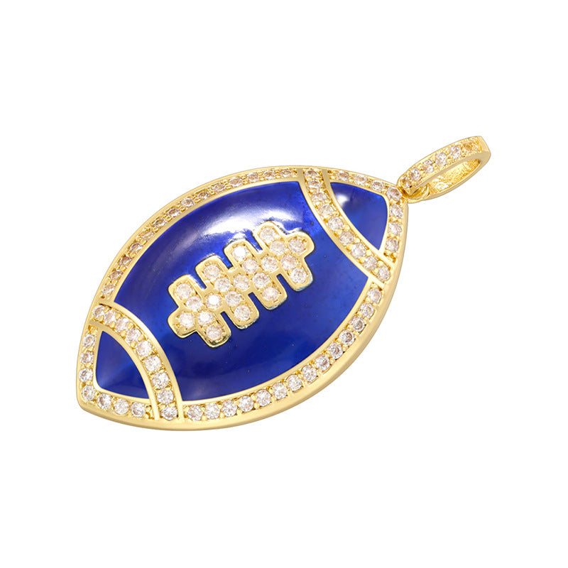 Niche Creative Inlaid Zirconium Oval Spherical Pendants
