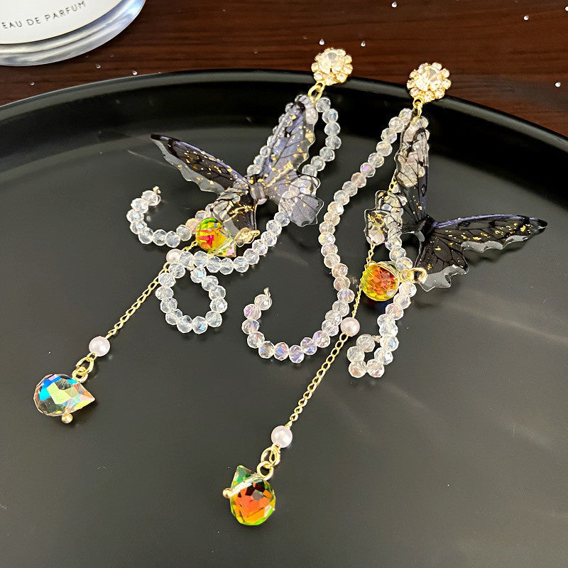Fashion Zirconia Micro Inlaid Zircon Long Earrings