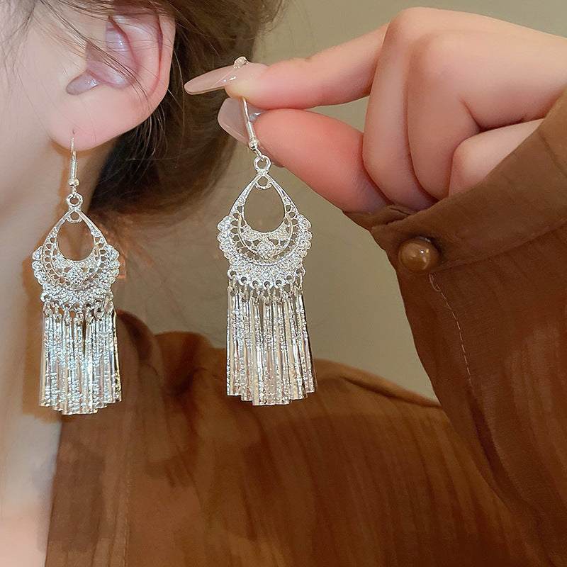 Sier Needle Ethnic Style Artificial Crystal Rings
