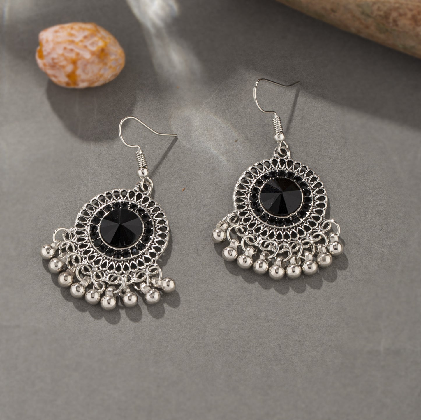 Women's Indian Style Ornament Bohemian Tassel Bell Earrings