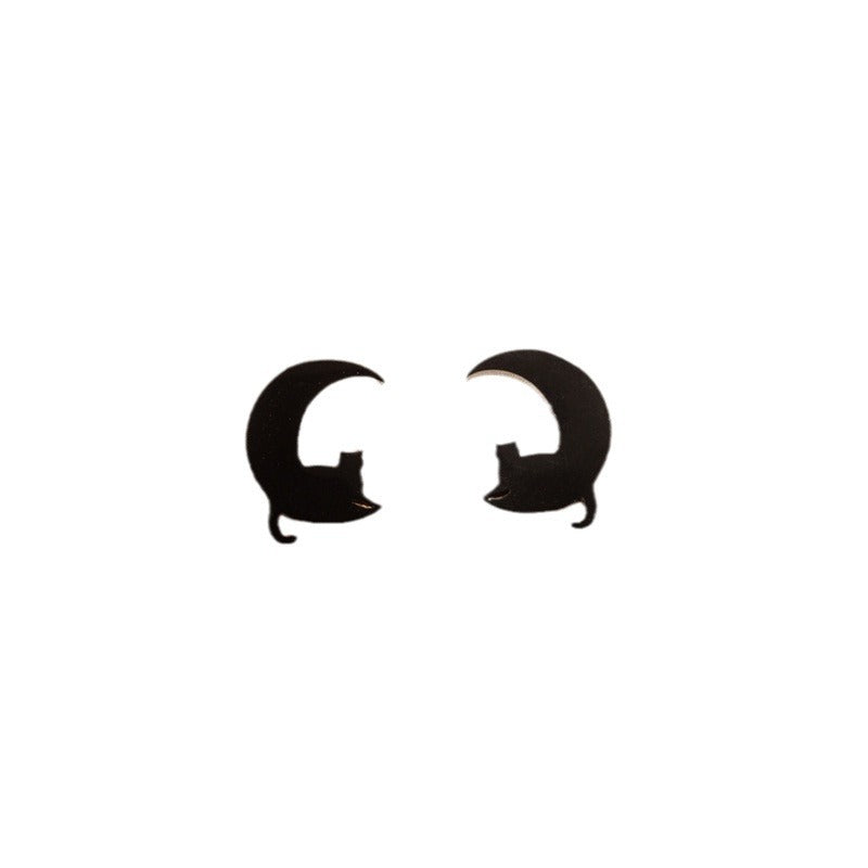 Stainless Steel Cute Simple Cartoon Animal Earrings