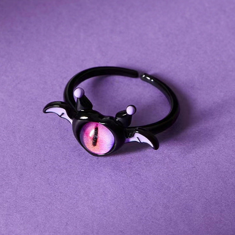 One-eyed Little Monster Niche Design Cartoon Sweet Cool Rings
