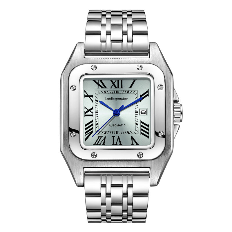 Men's Striped Automatic Watch Atmospheric Large Dial Mechanical Watches