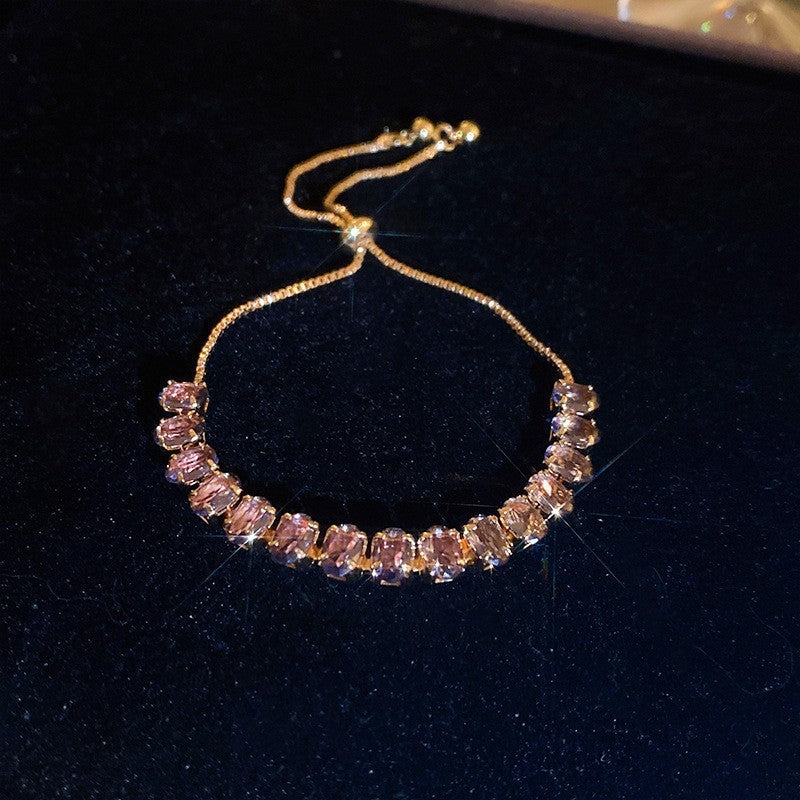 Women's Colorful Zircon Minority Simple Design Fashion Bracelets