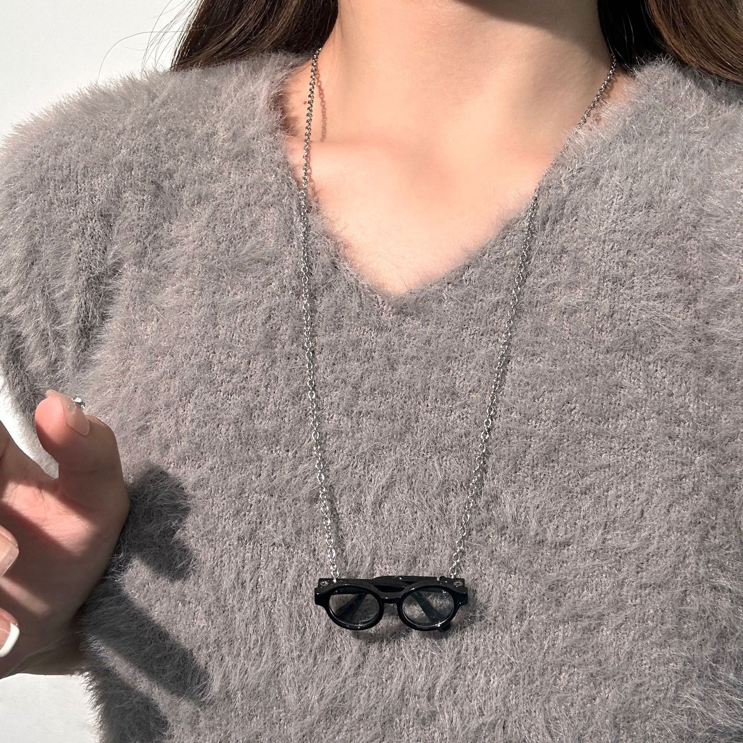 Artistic Glasses Style Niche Literary Ornament Necklaces