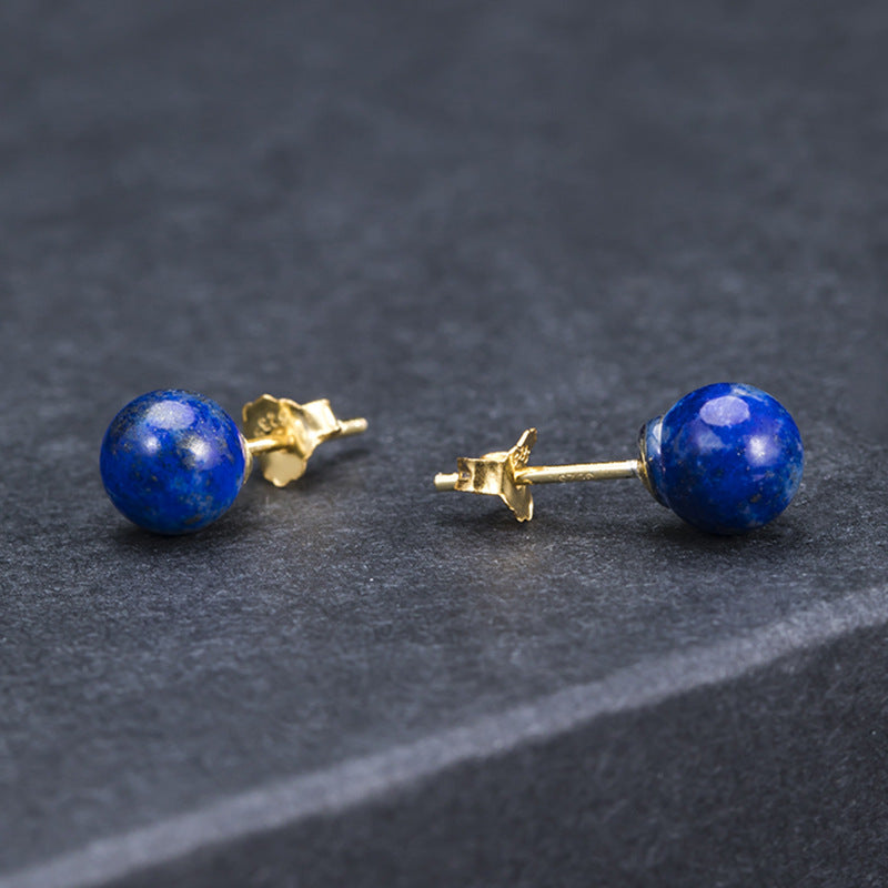 Plain Sier Korean Style Fresh With Lapis Affordable Luxury Rings
