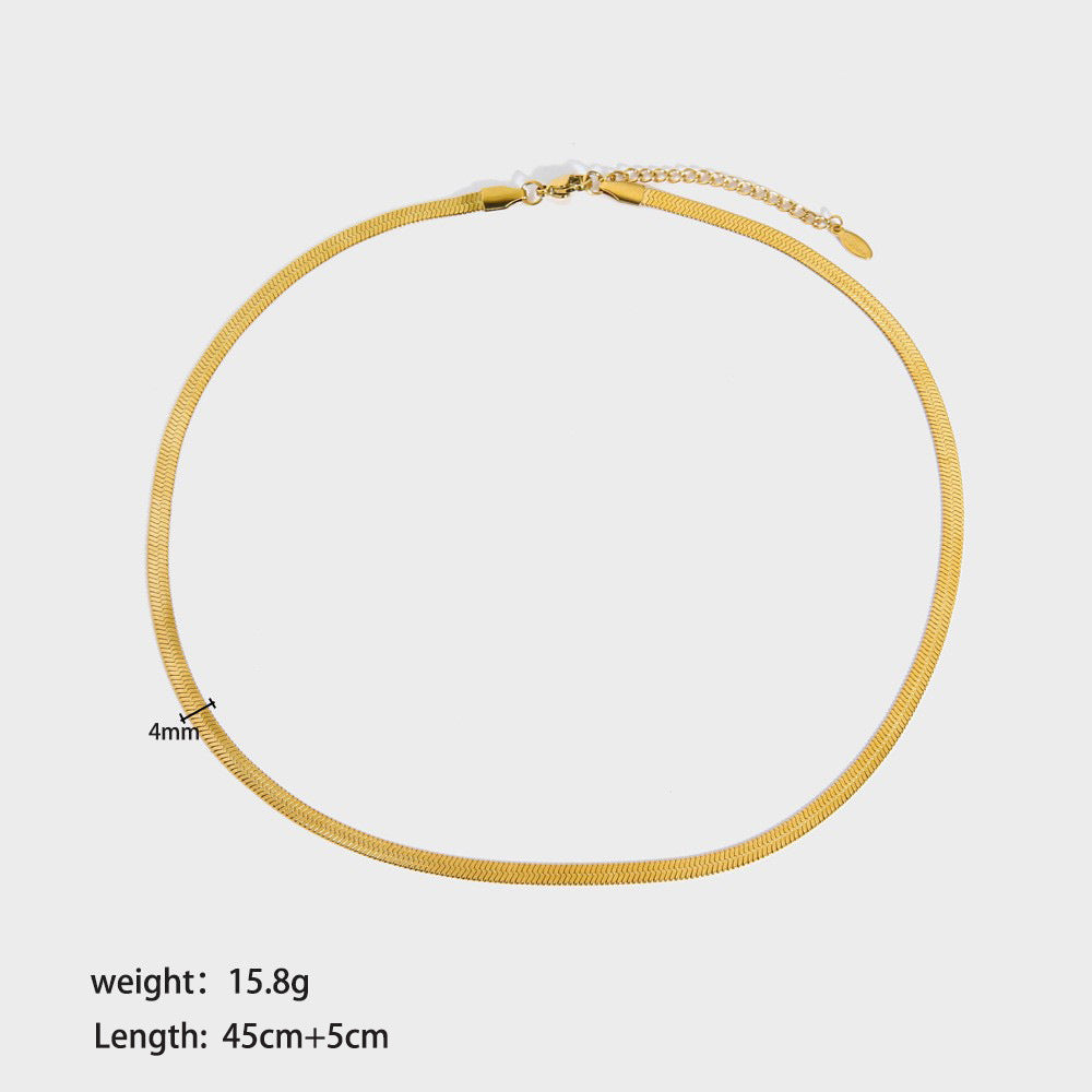 Flowers Chain Lady Temperament High-grade Flat Necklaces