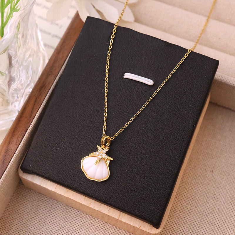 Titanium Steel Female Niche Temperament Entry Lux Necklaces