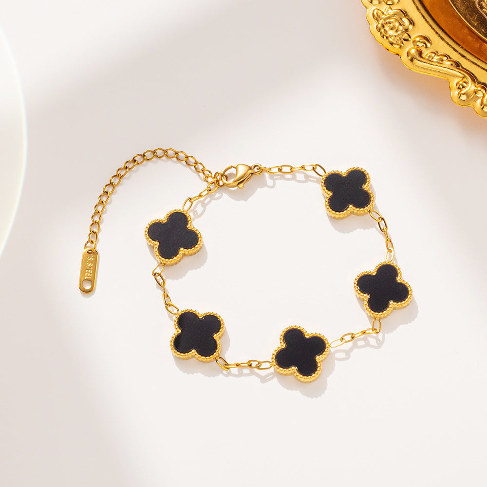 Belly Double-sided Fritillary Real Gold Plating Necklaces