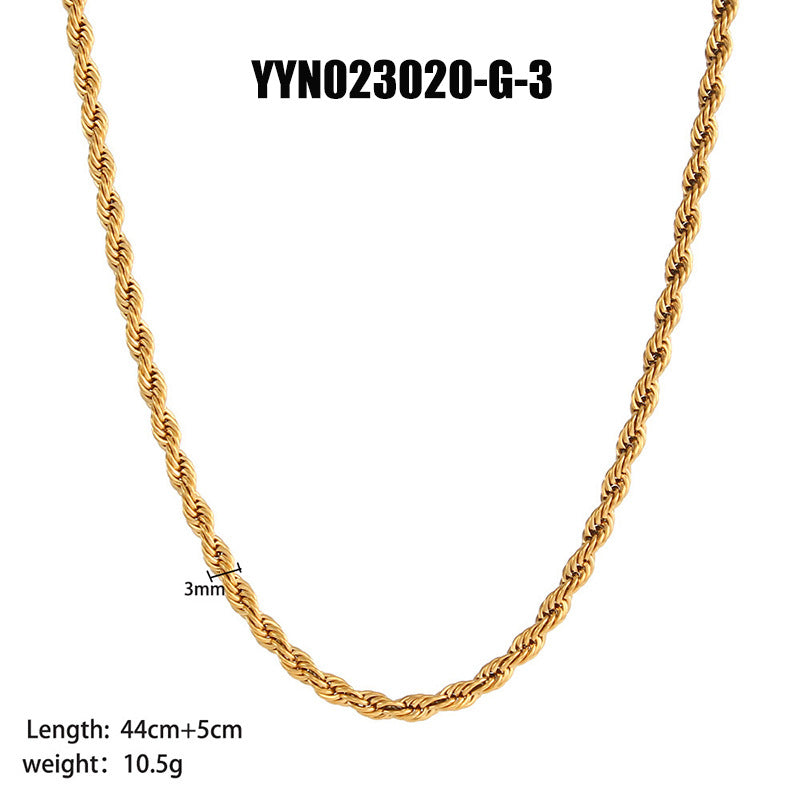 Flowers Chain Lady Temperament High-grade Flat Necklaces