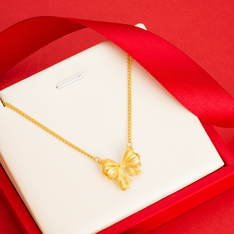 Bow Simulation Brass Decoration Vietnam Alluvial Gold Pendants