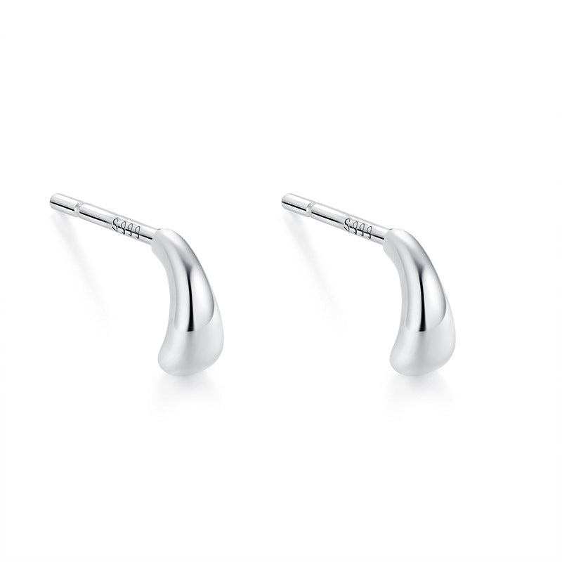 Women's Ear Sterling Compact Mini Double-headed Bar Bone Earrings