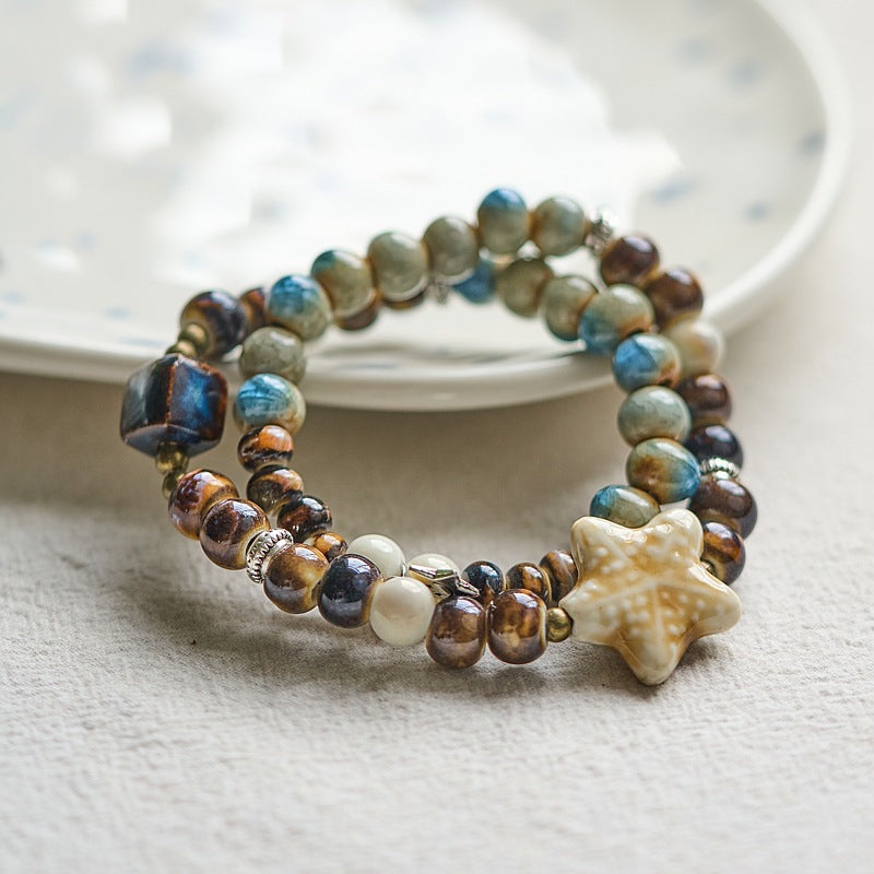 Hand-woven Ceramic Artistic Ethnic Style Couple Bracelets