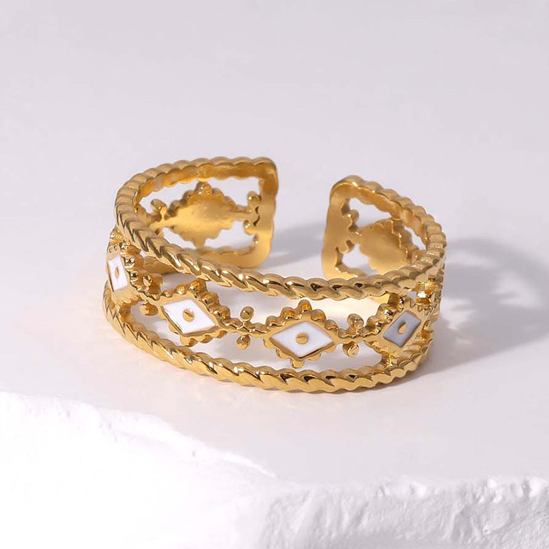 Steel Adjustable Mouth Oil Dripping Eyes Rings