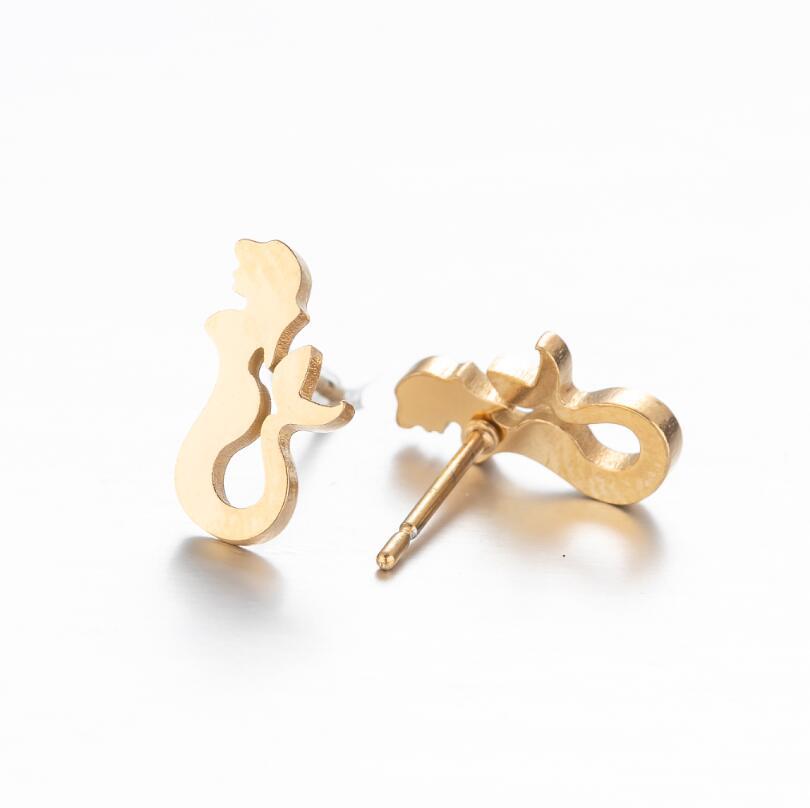 Summer Small Ear Fashion Mermaid Bone Earrings