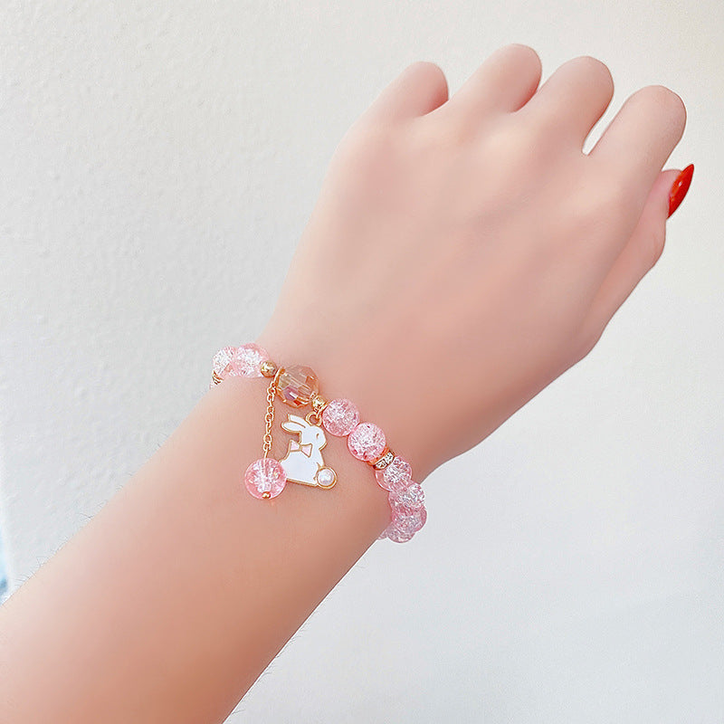 Hand Beading Glass Cute Princess Cartoon Bracelets