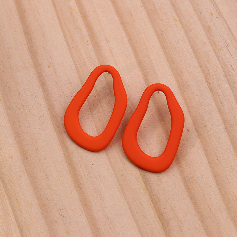 Women's Hollow Irregular Ear Acrylic Personality Simple Earrings