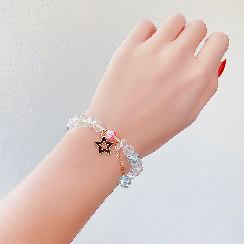 Hand Beading Glass Cute Princess Cartoon Bracelets