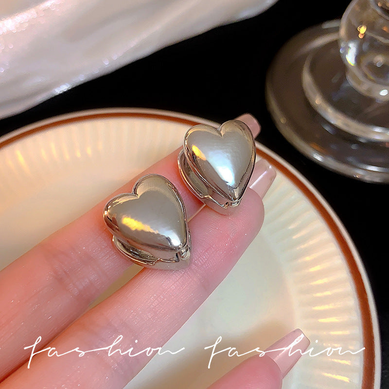 Women's Surface Love Heart French Simplicity Personalized Rings