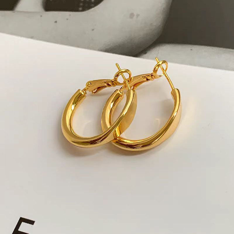 Commuter Metallic Small Ear Temperament Entry Earrings