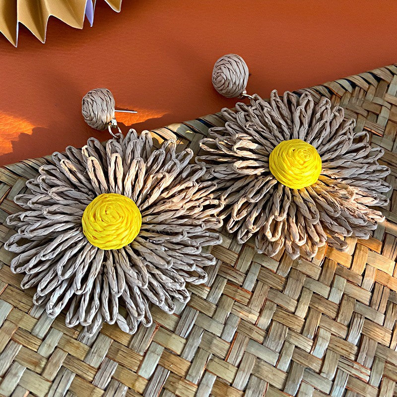 Rope Flower Summer Personalized Small Fresh Fashion Earrings