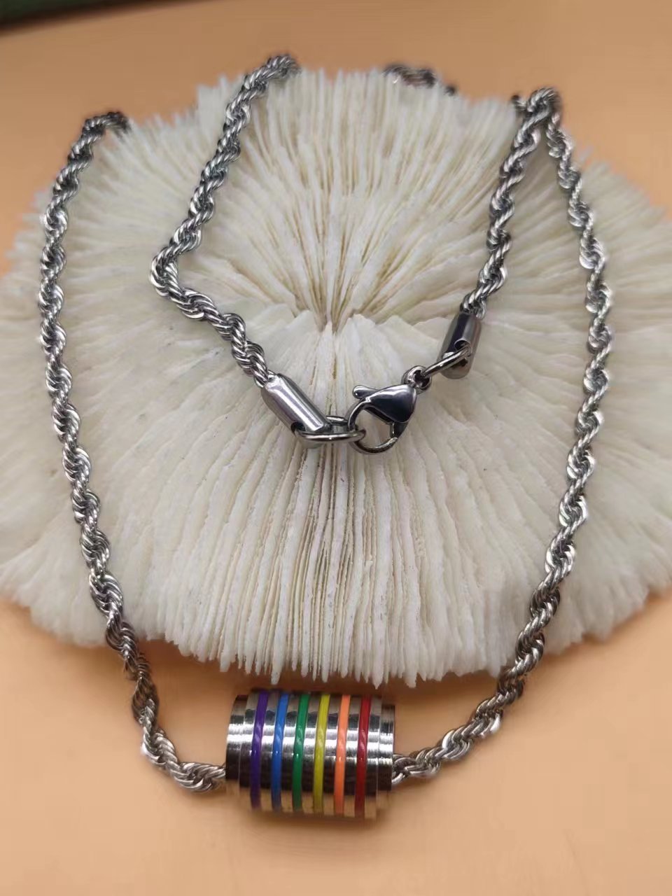 Digital Titanium Steel Small Waist Rotating Stainless Ornament Couple Necklaces