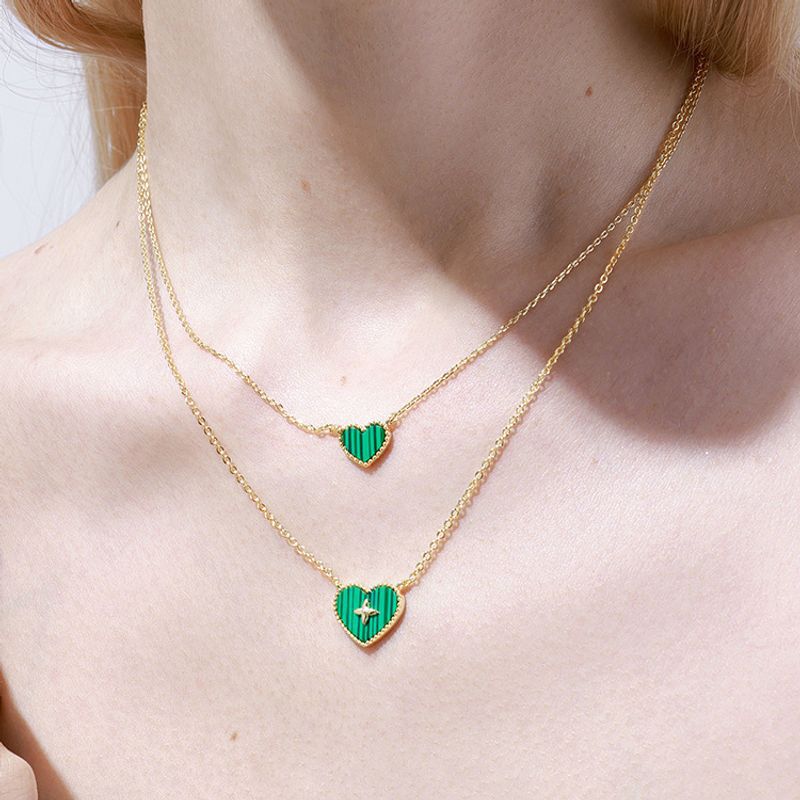Two-color Shell Love Female Light Luxury Temperament Sweetheart Necklaces