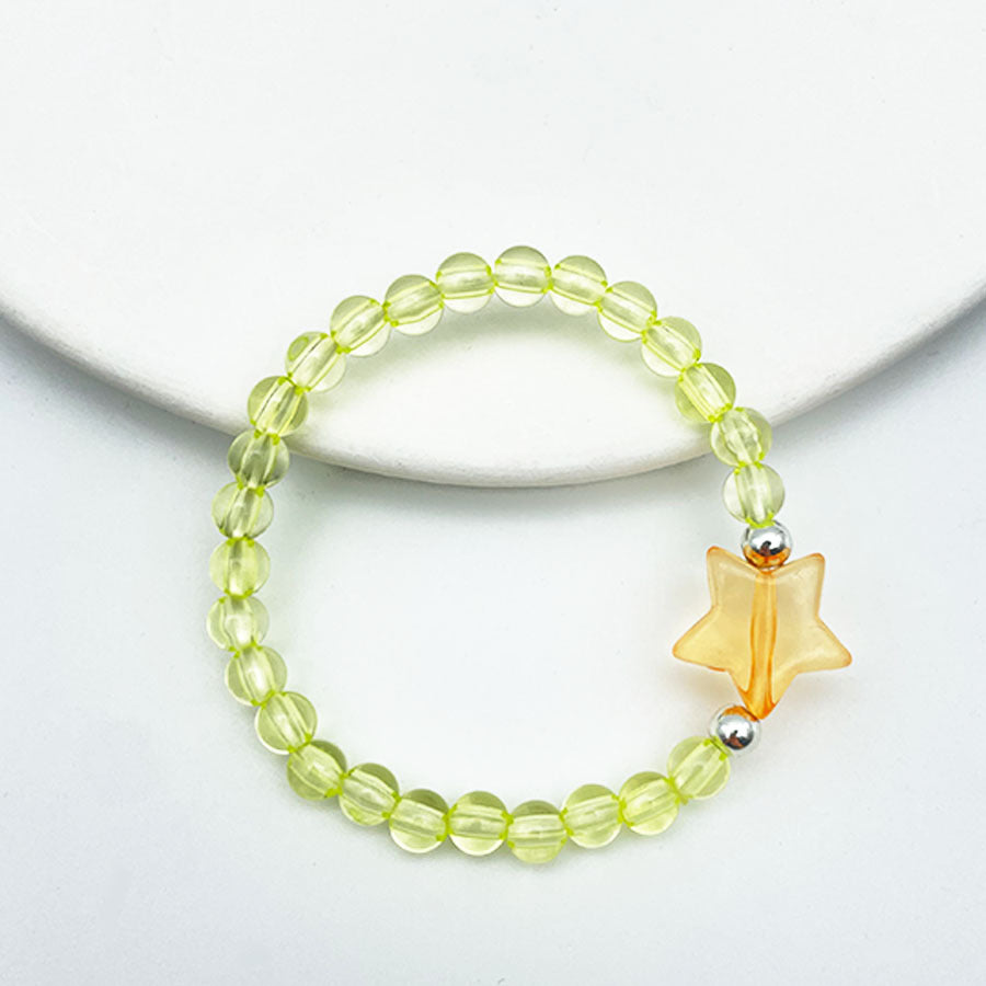 Children's Ornaments Colorful Starfish Beaded Crystal Acrylic Bracelets