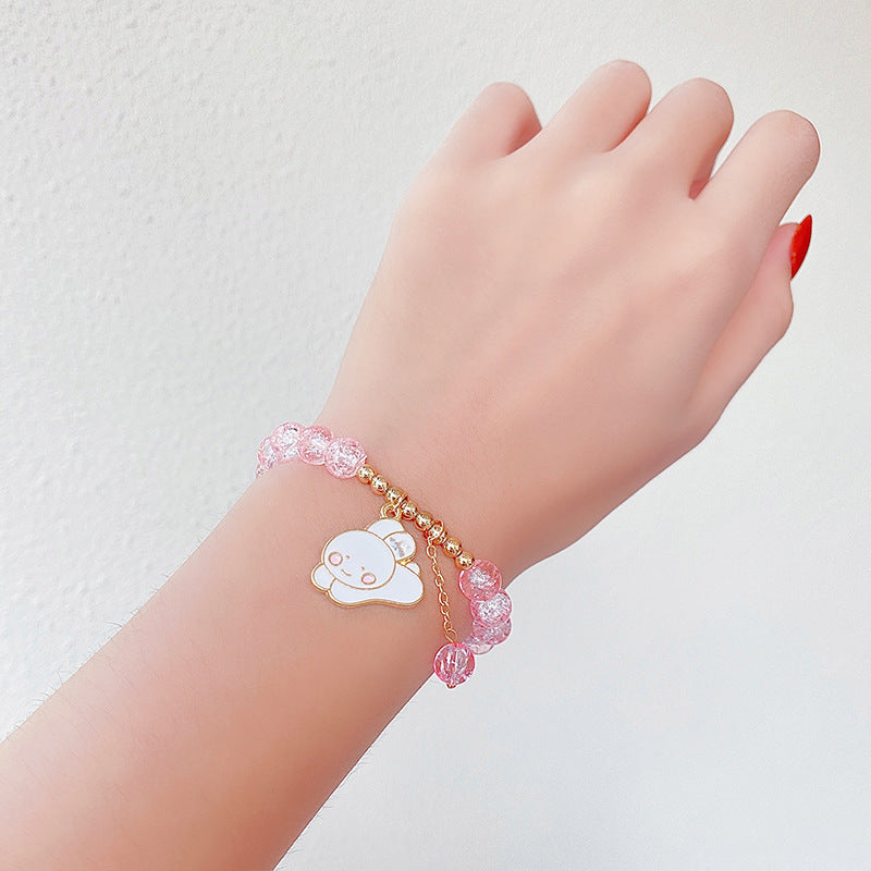 Hand Beading Glass Cute Princess Cartoon Bracelets