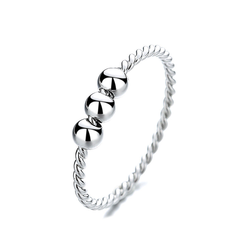 Women's Golden Balls Cold Style Personality Simple Rings