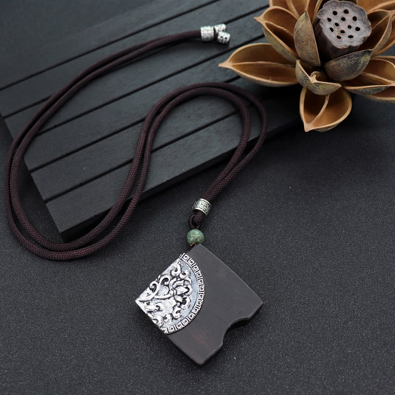 Women's Simple Zen Sweater Chain Cotton Linen Pendants