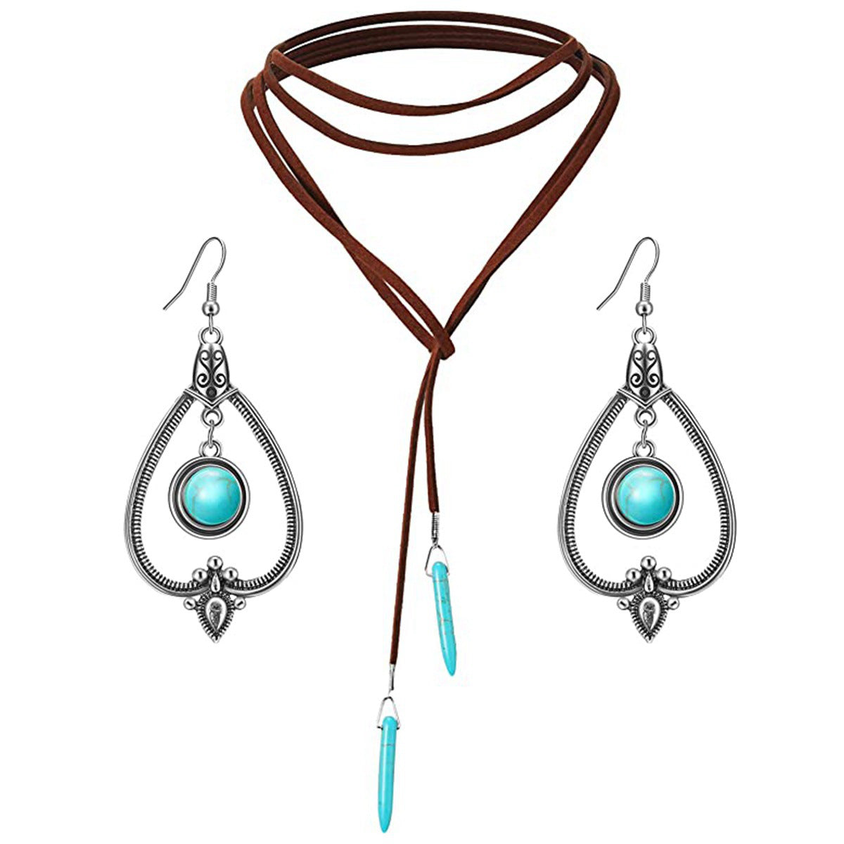 Ethnic Style Jewelry Turquoise Vintage Sweater Necklaces