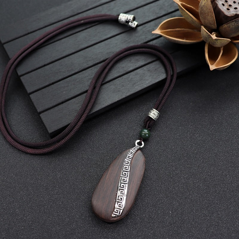 Women's Simple Zen Sweater Chain Cotton Linen Pendants