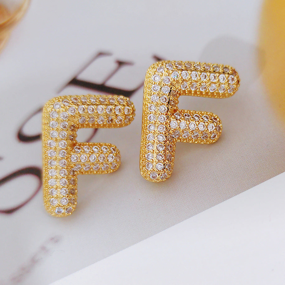 Fashion Balloon Bubble Cute Chubby English Earrings