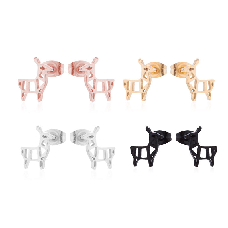 Aloofness Style Stainless Steel Cute Small Animal Fashion Earrings