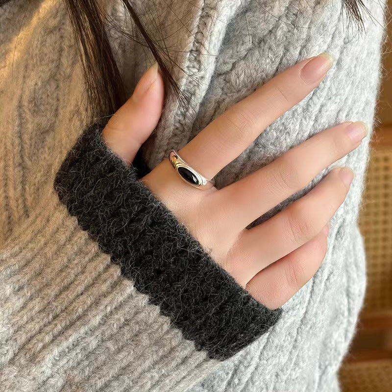 Minority Simple Design Chinese Retro Matte Rings