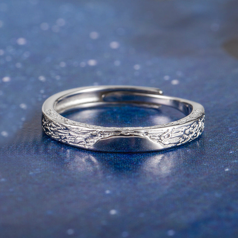 Love Couple Simple Opening Design Valentine's Rings