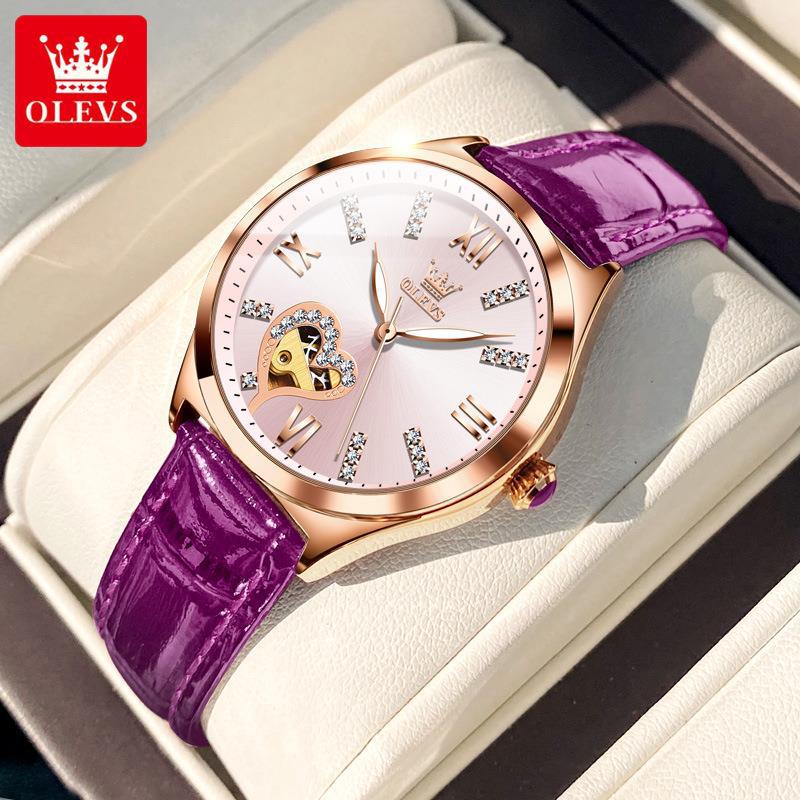 Women's Watch Automatic Quick Hand Leather Waterproof Mechanical Watches