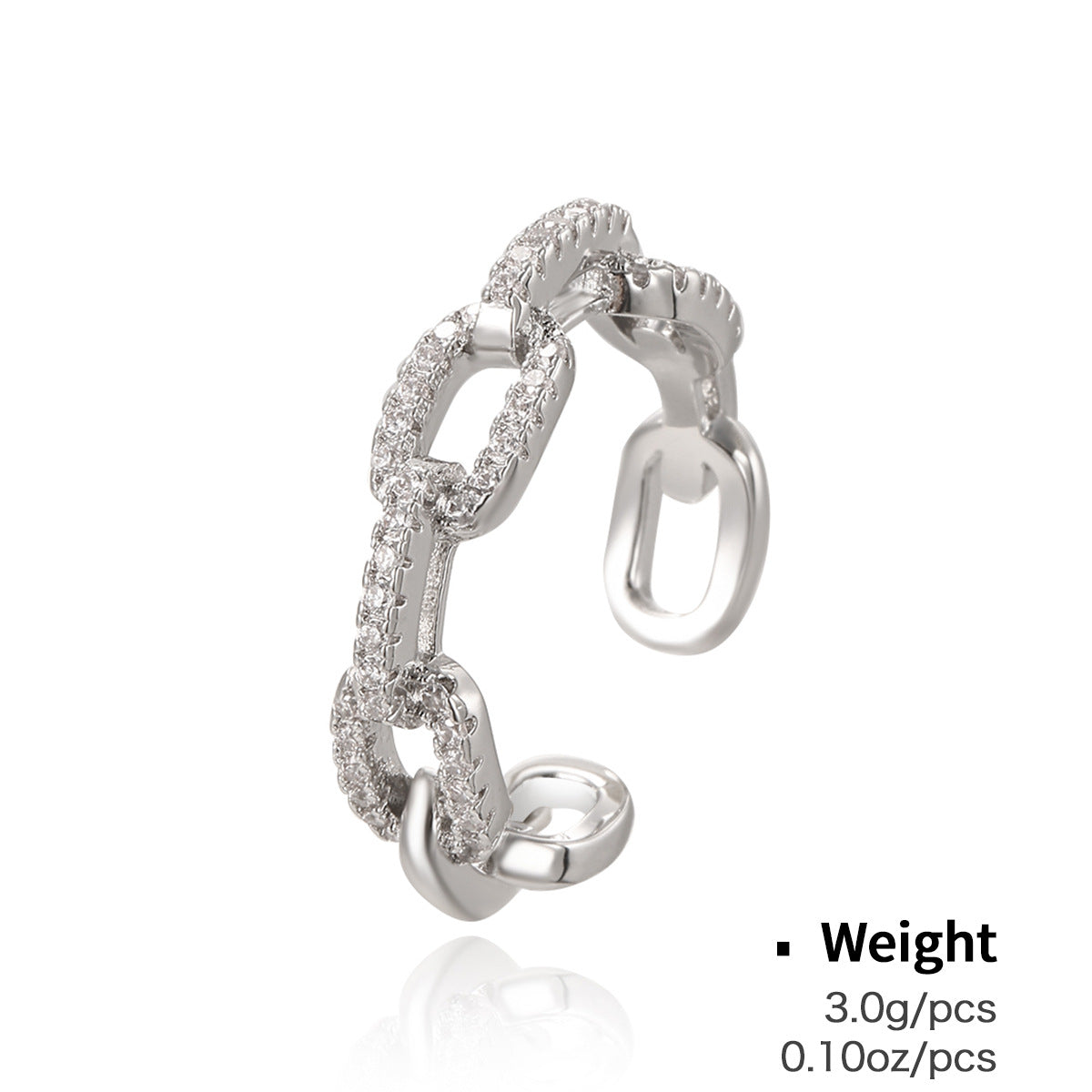 Copper Plated Real Gold Inlaid Zircon Rings