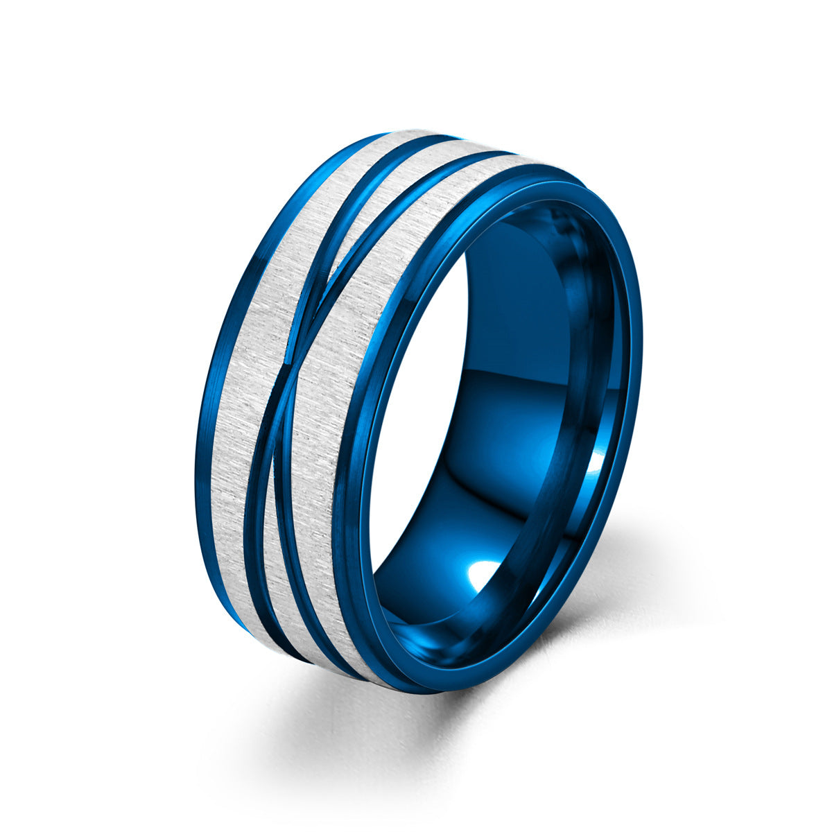 Square Flower Cross Sand Little Finger Rings