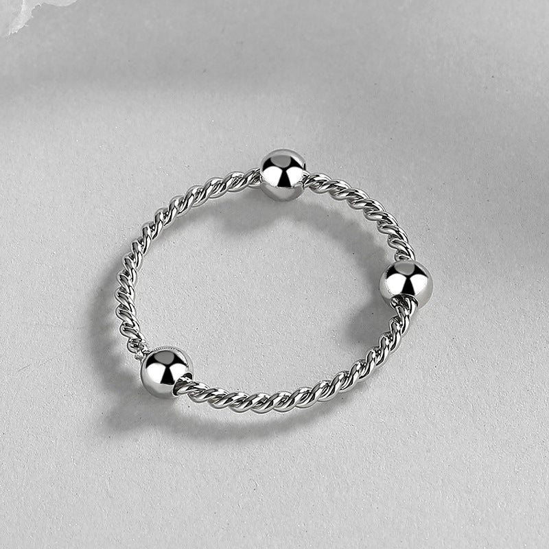 Women's Golden Balls Cold Style Personality Simple Rings