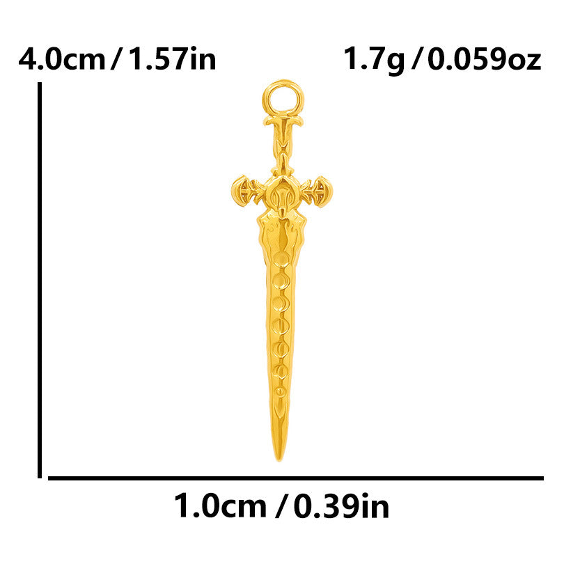Steel Personality Titanium Sword Punk Model Necklaces