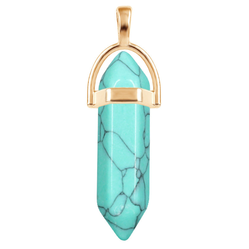 Crystal Hexagon Prism Hexagonal Column Natural Necklaces
