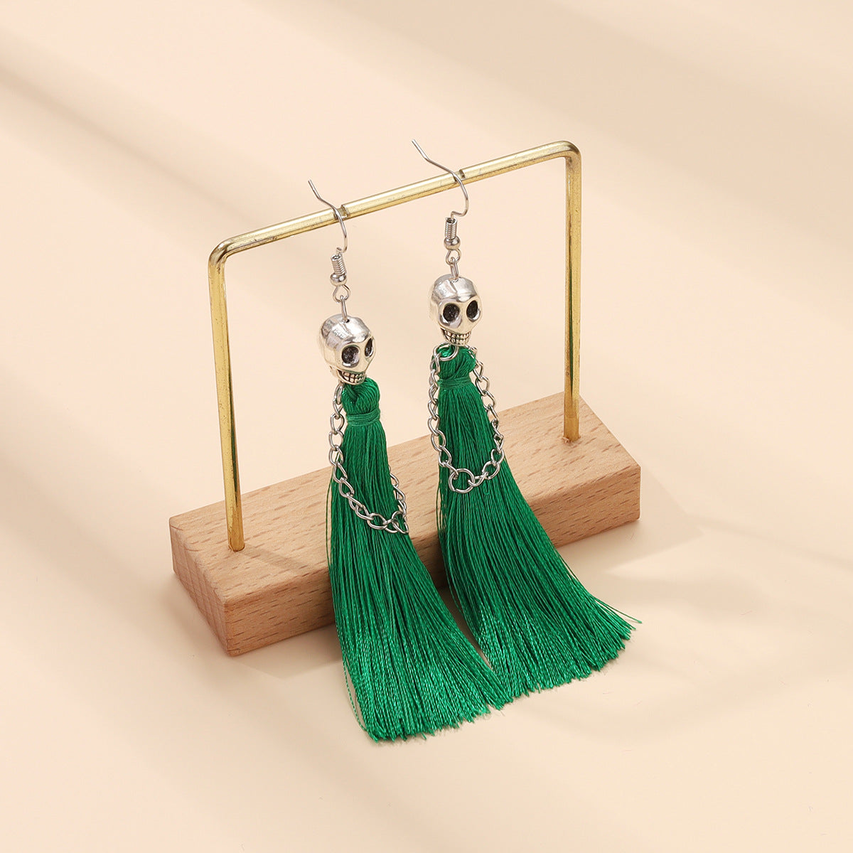 Accessories Punk Skull Tassel Fashion Retro Earrings