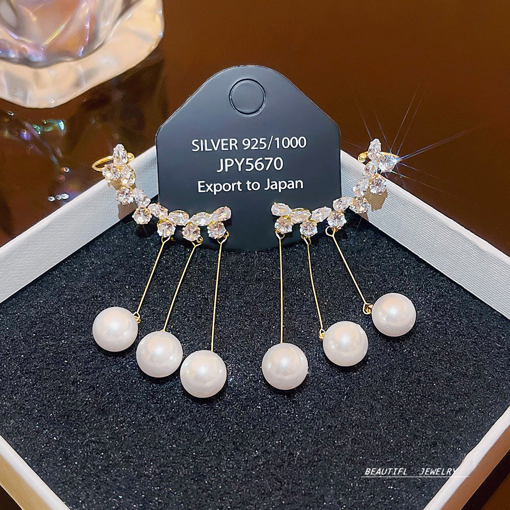 Women's Zircon Tassel High-grade Light Luxury Delicate Earrings