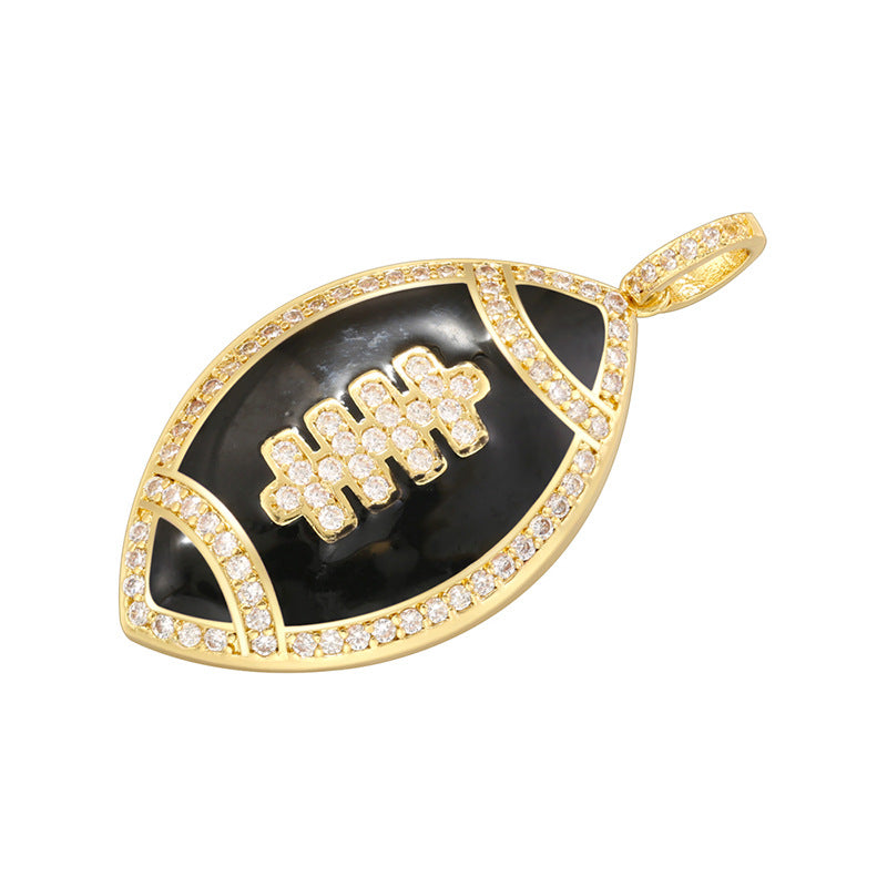 Niche Creative Inlaid Zirconium Oval Spherical Pendants