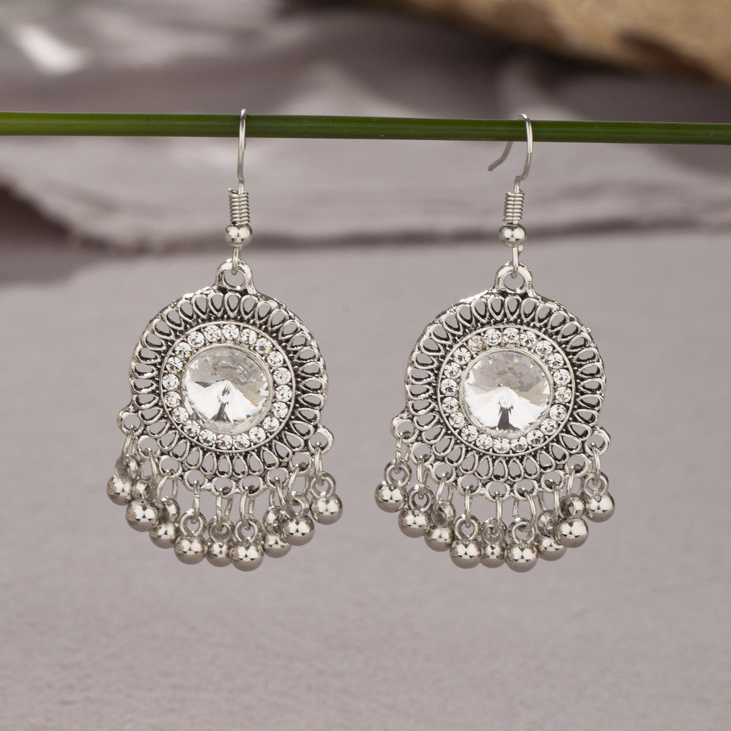 Women's Indian Style Ornament Bohemian Tassel Bell Earrings