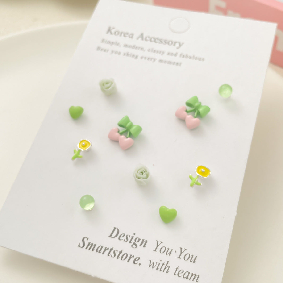 Fresh Sterling Sier Needle Earings Set Earrings