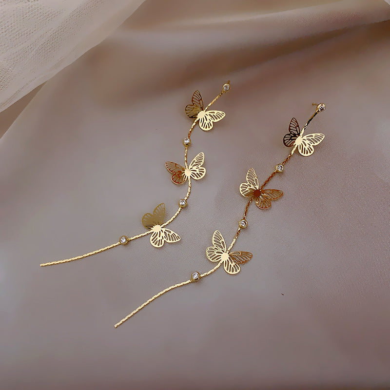 Women's Zircon Tassel High-grade Light Luxury Delicate Earrings